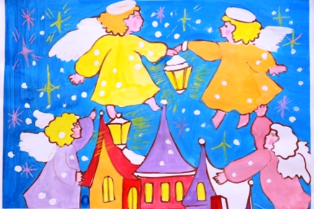 Рисунки на Рождество 2021 года для детей: для срисовки, красивые, раскраски18
