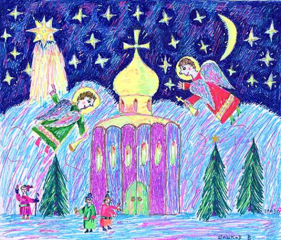 Рисунки на Рождество 2021 года для детей: для срисовки, красивые, раскраски20