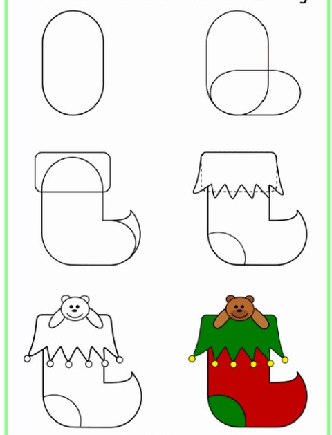 Рисунки на Рождество 2021 года для детей: для срисовки, красивые, раскраски44