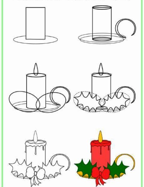 Рисунки на Рождество 2021 года для детей: для срисовки, красивые, раскраски46